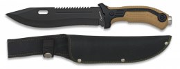 Nóż Martinez Albainox Tactical Coyote ABS/Rubber, Black Blade (32113)