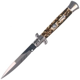 Nóż sprężynowy Frank Beltrame Stiletto Bayonet Ram Horn 23cm (FB 23/10B)