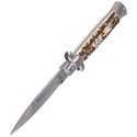 Nóż sprężynowy Frank Beltrame Stiletto Bayonet Ram Horn 23cm (FB 23/10B)