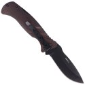 Nóż z krzesiwem Herbertz Solingen Brown Wood, Black Blade (594912)