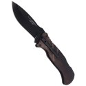 Nóż z krzesiwem Herbertz Solingen Brown Wood, Black Blade (594912)