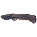 Nóż z krzesiwem Herbertz Solingen Brown Wood, Black Blade (594912)