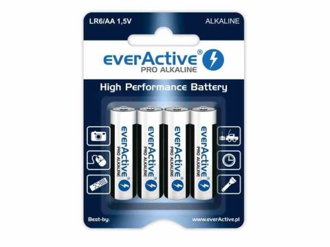 Baterie alkaliczne everActive LR6/AA, 4 szt.