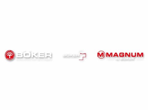 Naklejki na szybę Boker, Boker+, Magnum