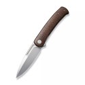 Nóż składany Civivi Cetos Brown Micarta / Steel, Silver Bead Blasted 14C28N (C21025B-1)