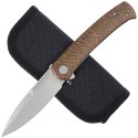 Nóż składany Civivi Cetos Brown Micarta / Steel, Silver Bead Blasted 14C28N (C21025B-1)