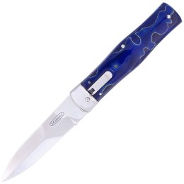Nóż sprężynowy Mikov Predator Blue Raffir, Mirror N690 (241-BRa-1/KP BLUE)