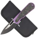 Nóż składany WE Knife Baloo Purple Titanium / Shredded Carbon Fiber, Black Stonewashed CPM 20CV by Ostap Hel (WE21033-3)