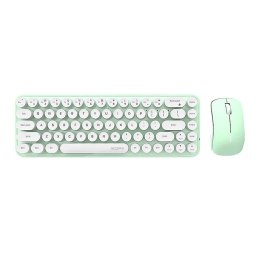 Bezprzewodowy zestaw klawiatura + myszka MOFII Bean 2.4G (Biało-Zielony)