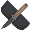 Nóż składany Civivi Foldis Brown Linen Micarta, Black Stonewashed Nitro-V by Ostap Hel (C21044-2)