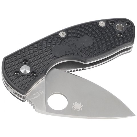 Nóż składany Spyderco Ambitious Black FRN