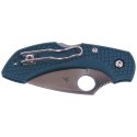 Nóż składany Spyderco Dragonfly 2 Blue FRN, K390 Plain (C28FP2K390)