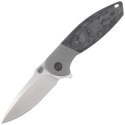Nóż składany WE Knife Nitro Mini Gray Titanium / Marble Carbon Fiber, Satin CPM 20CV by Peter Carey (WE22015-1)
