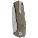 Nóż składany LionSteel TM1 Green Canvas Micarta, Satin Sleipner by Molletta (TM1 CVG)