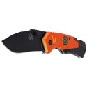 Nóż składany ratowniczy Puma Solingen Black / Orange Aluminium, Black Coated (333811)