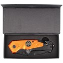 Nóż składany ratowniczy Puma Solingen Black / Orange Aluminium, Black Coated (333811)