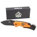 Nóż składany ratowniczy Puma Solingen Black / Orange Aluminium, Black Coated (333811)