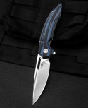 Nóż składany Bestech Ornetta Carbon Fiber / Blue G10, Stonewash / Satin N690 by Kombou (BL02A)