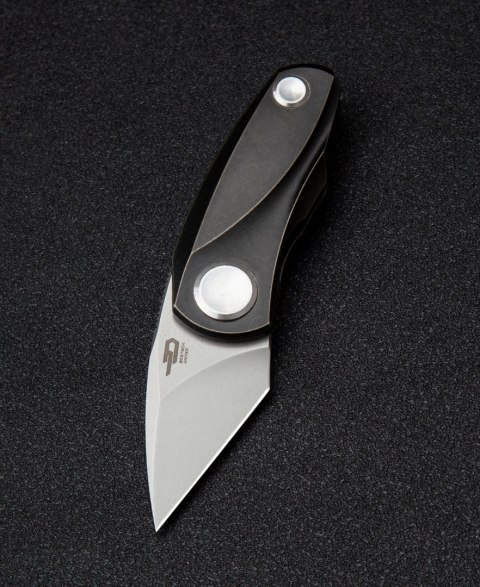 Nóż składany Bestech Tulip Frame Lock Black Titanium, Fine Stonewash M390 by Ostap Hel (BT1913E)