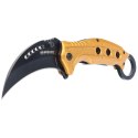 Nóż składany Böker Magnum Black Scorpion Karambit Gold Aluminium, Black Coated 440A (01MB713)