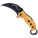 Nóż składany Böker Magnum Black Scorpion Karambit Gold Aluminium, Black Coated 440A (01MB713)