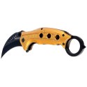 Nóż składany Böker Magnum Black Scorpion Karambit Gold Aluminium, Black Coated 440A (01MB713)