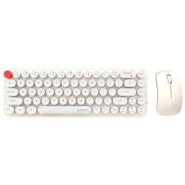 Bezprzewodowy zestaw klawiatura + myszka MOFII Bean 2.4G (Biało-Beżowy)