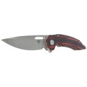 Nóż składany Bestech Ornetta Carbon Fiber / Red G10, Stonewash / Satin N690 by Kombou (BL02B)