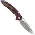 Nóż składany Bestech Ornetta Carbon Fiber / Red G10, Stonewash / Satin N690 by Kombou (BL02B)