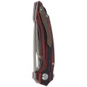 Nóż składany Bestech Ornetta Carbon Fiber / Red G10, Stonewash / Satin N690 by Kombou (BL02B)