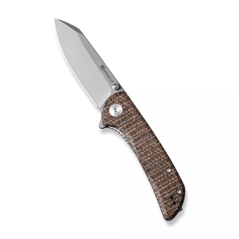 Nóż składany Sencut Fritch Dark Brown Matrix Micarta, Stonewashed 9Cr18MoV (S22014-3)