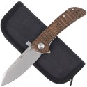 Nóż składany Sencut Fritch Dark Brown Matrix Micarta, Stonewashed 9Cr18MoV (S22014-3)