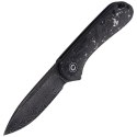 Nóż składany CIVIVI Elementum Flipper Shredded Carbon Fiber / Silvery Shred, Black Damascus (C907C-DS2)