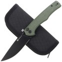 Nóż składany Sencut Crowley Green Micarta, Black Stonewashed D2 (S21012-3)