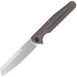 Nóż składany WE Knife Reiver LE No 198/260 Bronze Titanium, Silver Bead Blasted CPM S35VN (WE16020-3)
