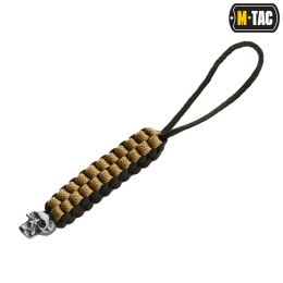 Przywieszka do noża M-Tac Cuboid Skull Black/Coyote paracord (TMLCS-BKCOY)