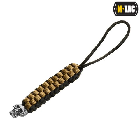 Przywieszka do noża M-Tac Cuboid Skull Black/Coyote paracord (TMLCS-BKCOY)