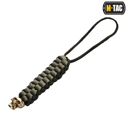 Przywieszka do noża M-Tac Cuboid Skull Black/Grey paracord (TMLCS-BKGR)