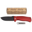 Nóż składany LionSteel SR2A Red Aluminium, Black Sleipner by Molletta (SR2A RB)