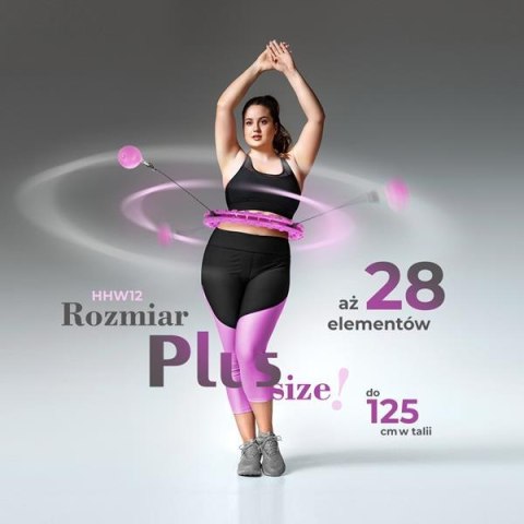 Hula Hop z wypustkami i obciążnikiem HMS HHW12 PLUS SIZE