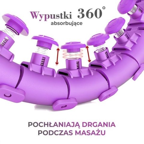 Hula Hop z wypustkami i obciążnikiem HMS HHW12 PLUS SIZE