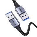 Kabel USB3.0, USB-A męski do USB-A męski, UGREEN 	US373 2A, 0,5m (czarny)