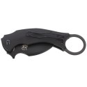 Nóż składany FOX Karambit Black Bird by Bastinelli G10 Black, Black Idroglider (FX-591)