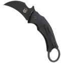 Nóż składany FOX Karambit Black Bird by Bastinelli G10 Black, Black Idroglider (FX-591)