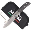 Nóż składany MKM Clap Carbon Fiber, Satin M390 by Bob Terzuola (MK LS01-CT)