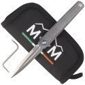 Nóż składany MKM Flame Light Dagger Black Micarta, Stonewashed M390 by Michael Zieba (MK FL02L-BC)
