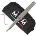 Nóż składany MKM Flame Light Dagger Green Micarta, Stonewashed M390 by Michael Zieba (MK FL02L-GC)