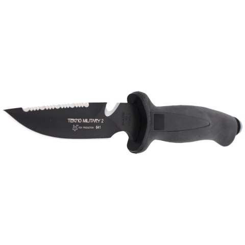 Nóż nurkowy FOX Tekno Military 2 Black / Black Blade (641)