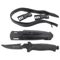 Nóż nurkowy FOX Tekno Military 2 Black / Black Blade (641)