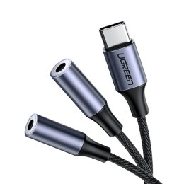 Rozdzielacz audio AUX UGREEN 	AV144 kabel USB-C, 25cm (czarny)